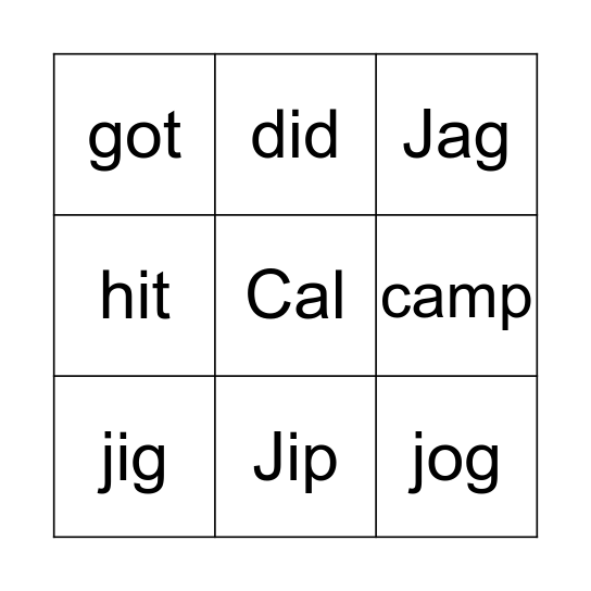 BINGO Card