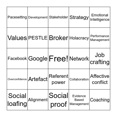 MPO Bingo Card