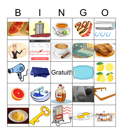 l'hôtel Bingo Card
