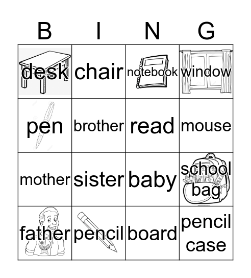 BINGO - 5th Grade Bingo Card