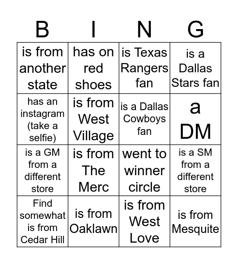RDF06 Bingo Who Bingo Card