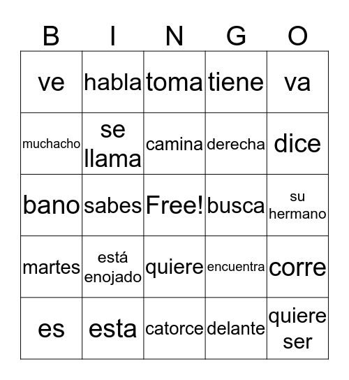 bingo!! Bingo Card