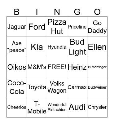 Super Bowl XVLIII Bingo Card