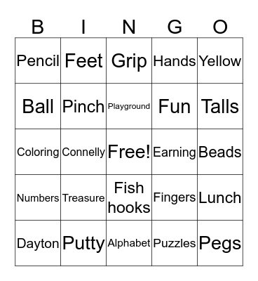 OT Bingo Card