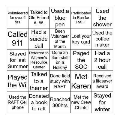 Have you _____??? Bingo Card