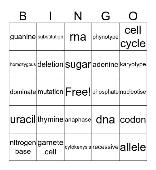 tori Bingo Card