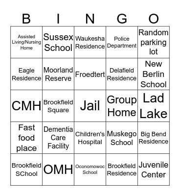 Crisis Bingo Card