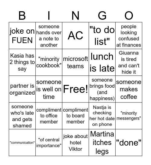 Bingooo Bingo Card