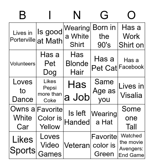 CSET Picnic Bingo Card