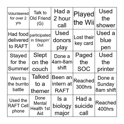 Anyone Who??? Bingo Card