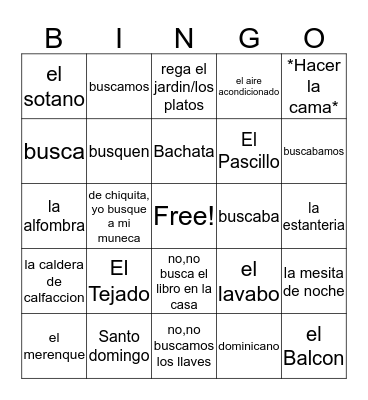 repbulica dominicana Bingo Card