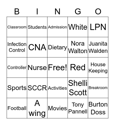 Employee Bingo  Bingo Card