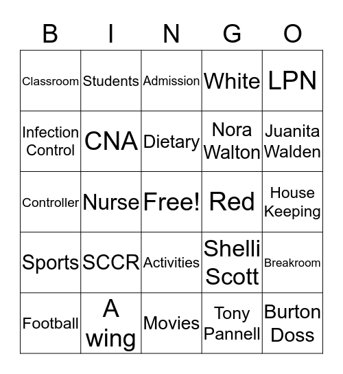 Employee Bingo  Bingo Card