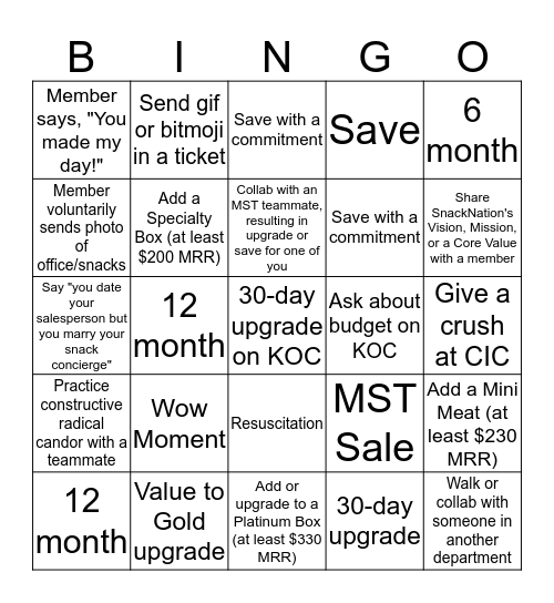 MST May Bingo!  Bingo Card
