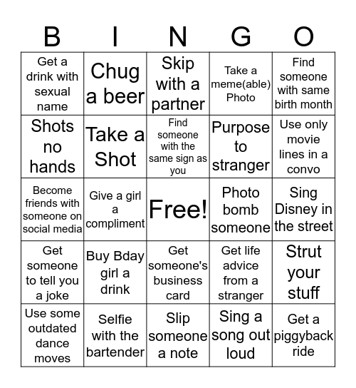 Mahogany's 30th Birthday  Bingo Card