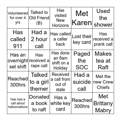 Anyone Who??? Bingo Card