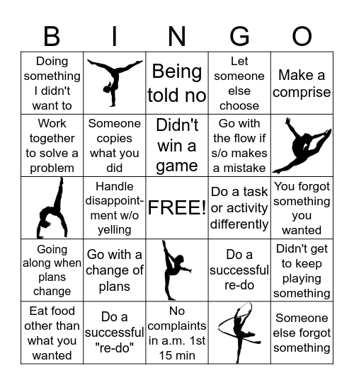 Flexible Thinking Bingo Card