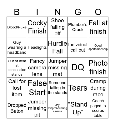 Erie Sectional 2019 Bingo Card