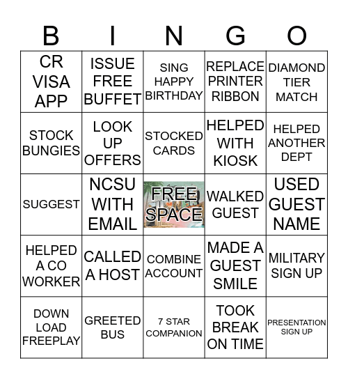 CAESARS REWARDS BINGO Card