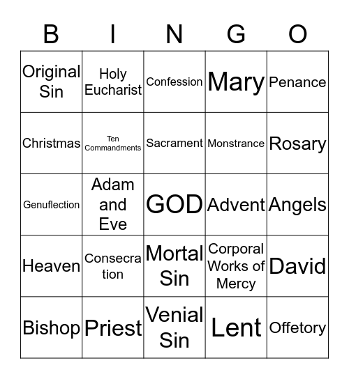 Level 2 Words to Know Bingo Card