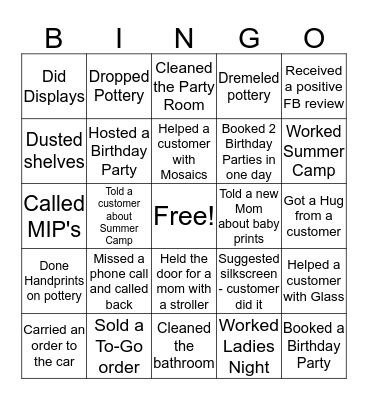 Glazed Bisque-It  Bingo Card