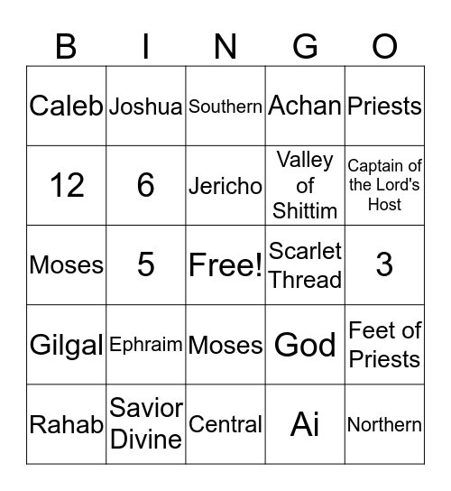 Joshua Bingo Review (1) Bingo Card