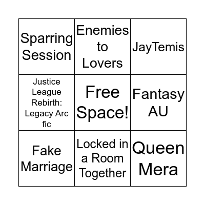 DC Bingo 2019 Bingo Card