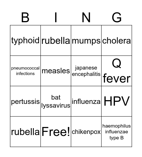 vax-bingo Card