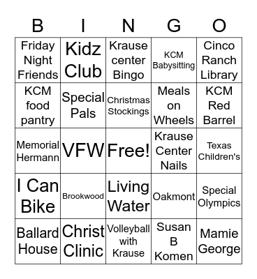 NCL Azalea  Bingo Card