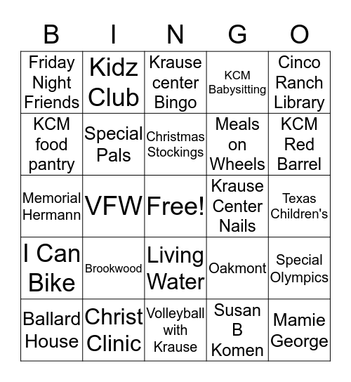 NCL Azalea  Bingo Card