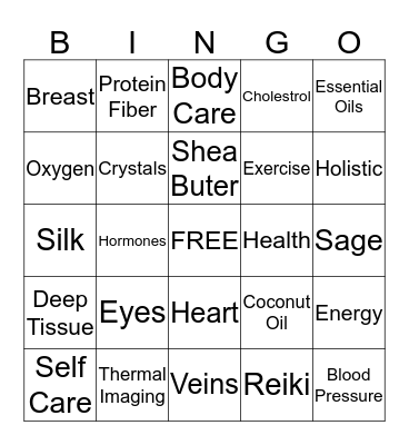 Let's Play BINGO! Bingo Card