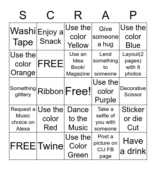 CIJ 4th Birthday Bash! Bingo Card