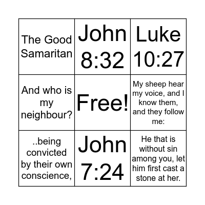 I am the Good Shepherd Bingo Card