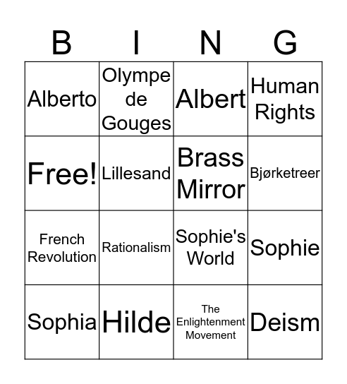 Bingo Card