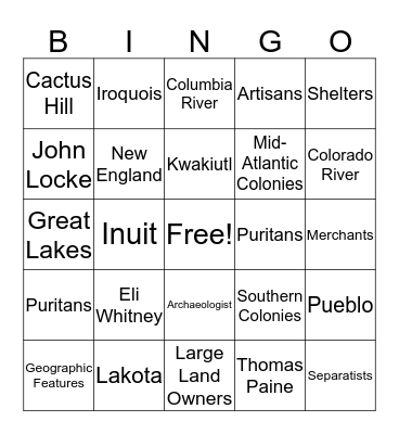 Review I Bingo Card