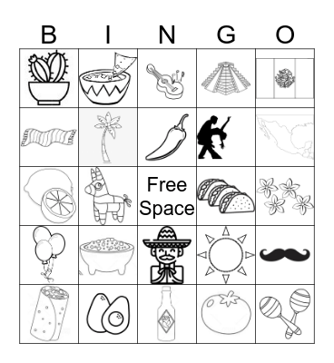 Cinco De Mayo Bingo Card