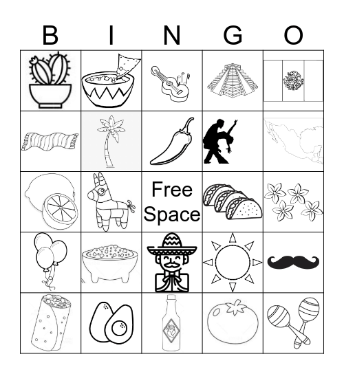 Cinco De Mayo Bingo Card