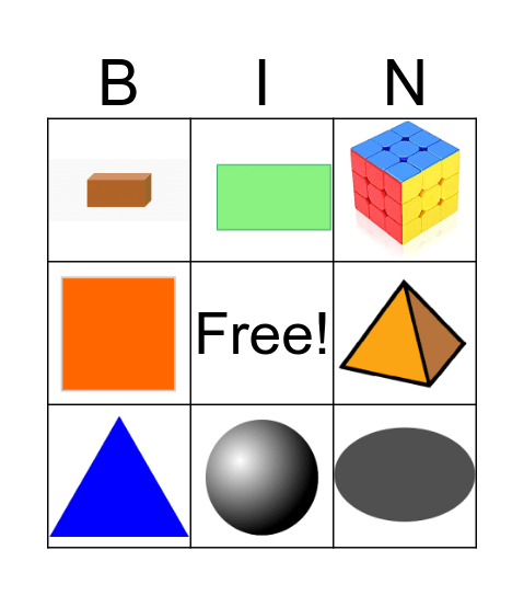 SHAPE BINGO Card