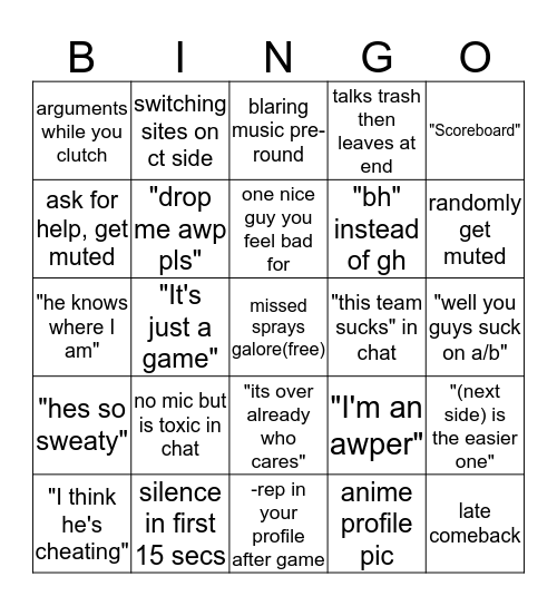 Soloq bingo Card