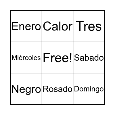 Bingo! Bingo Card
