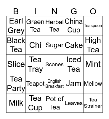 Biggest Morning Tea Bingo Card