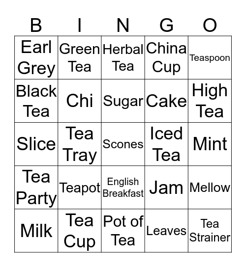 Biggest Morning Tea Bingo Card