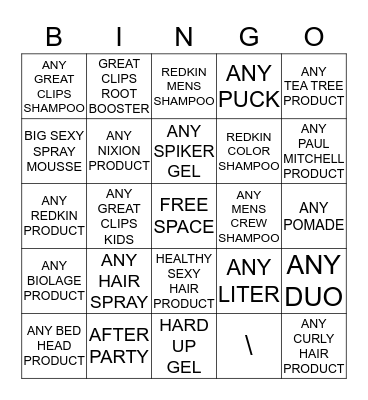 TAMARA Bingo Card