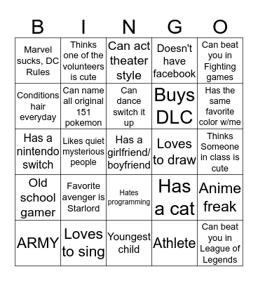 BINGO Card
