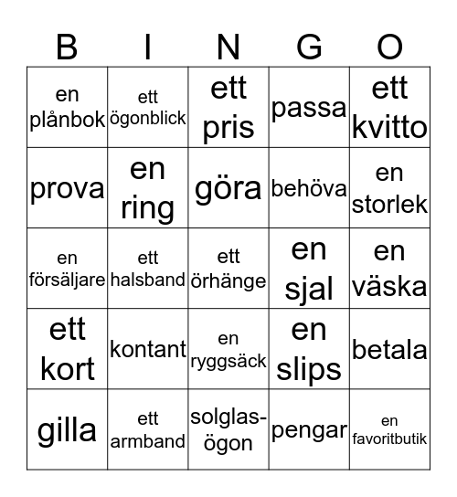 7 sanat ja bildtorget Bingo Card