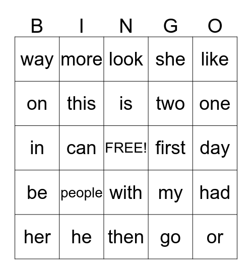 TOP 100 Bingo Card