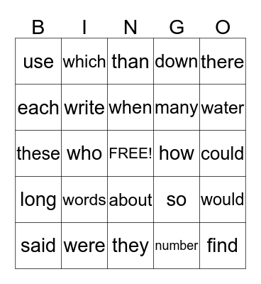TOP 100 Bingo Card