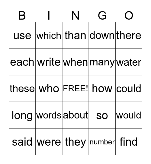 TOP 100 Bingo Card