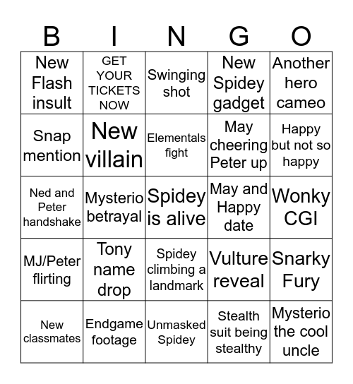 FFH TRAILER BINGO BOARD Bingo Card