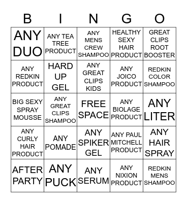 JACKIE Bingo Card